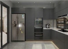 کابینت آشپزخانه خاکستری تیره